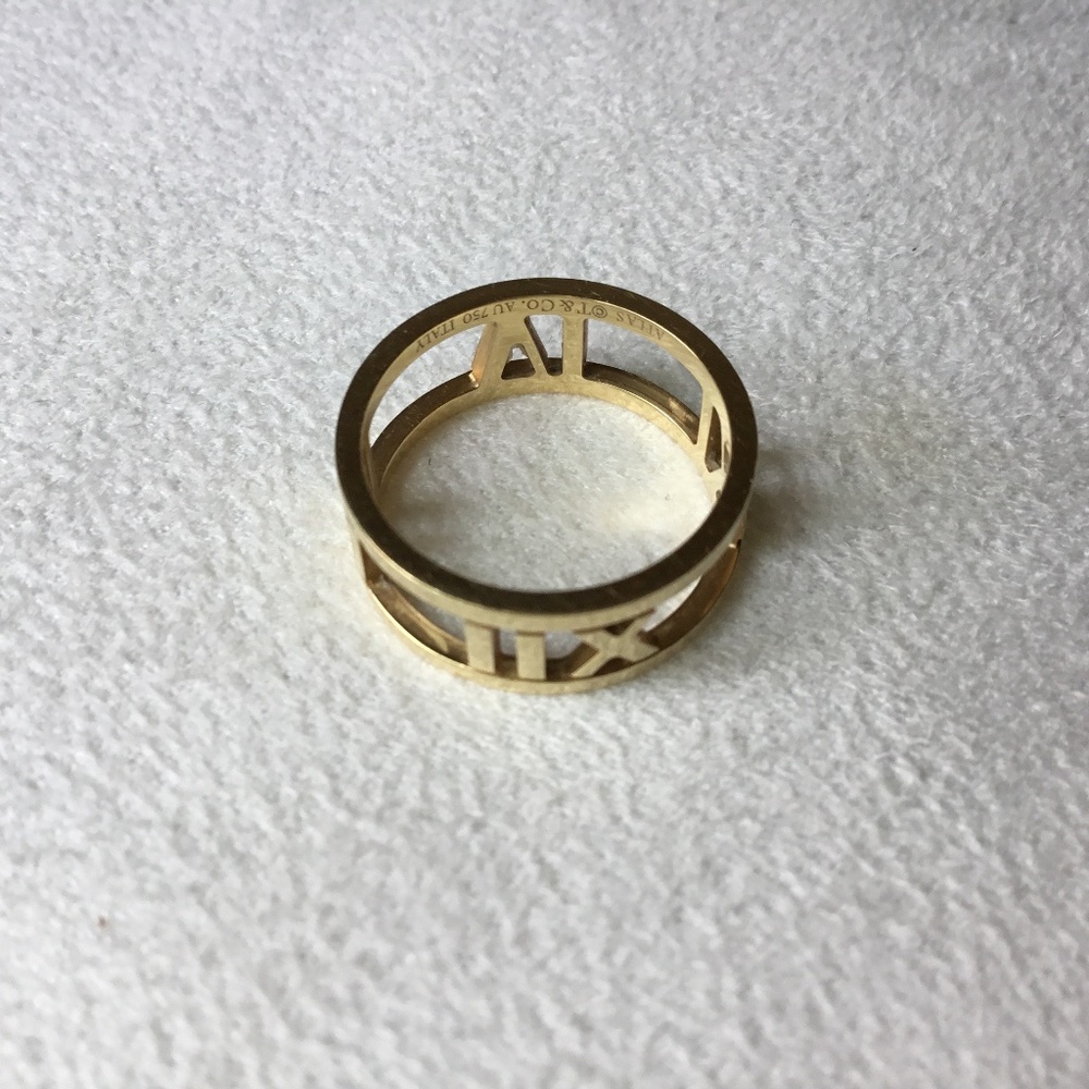 Tiffany 18k Yellow Gold Atlas Ring